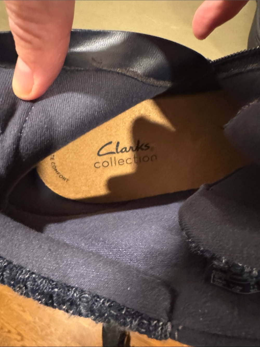 Clarks Navy Zipper Ankle Booties size 8.5 - Picture 2 of 8